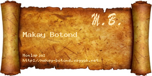 Makay Botond névjegykártya